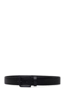 Men's Black Leather Belt | Derimod