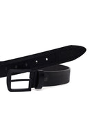Men's Black Leather Belt | Derimod