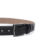 Men's Black Leather Belt | Derimod