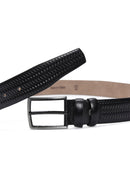 Men's Black Leather Belt | Derimod