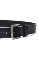 Men's Black Leather Belt | Derimod