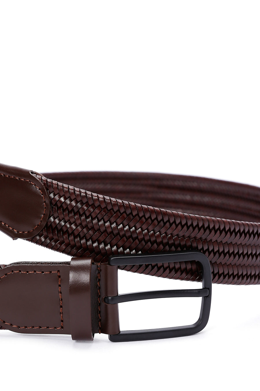 
Men's Brown Braided Leather Belt
