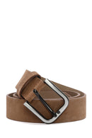 Men's Mink Suede Leather Belt | Derimod