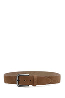 Men's Mink Suede Leather Belt | Derimod