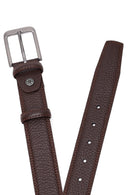 Male Brown Leather Belt | Derimod