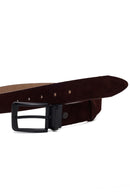 Men's Brown Suede Leather Belt | Derimod