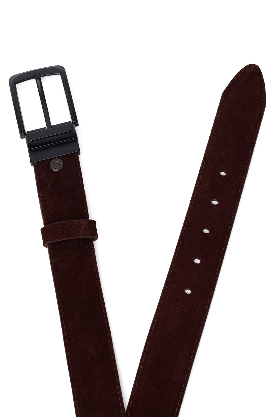 Men's Brown Suede Leather Belt