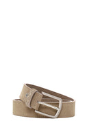Male Beige Suede Belt | Derimod