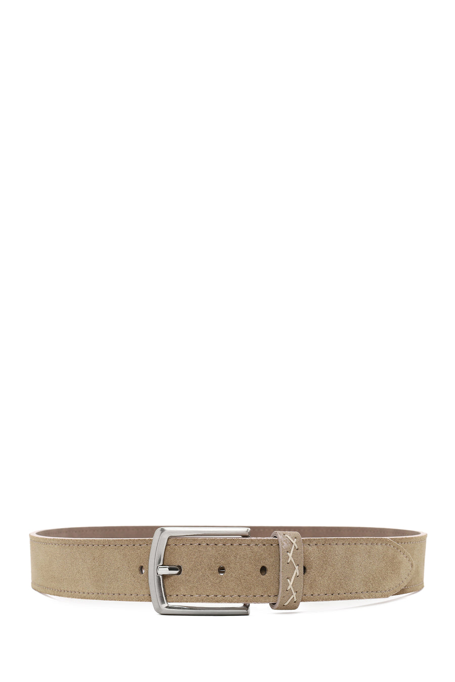 Male Beige Suede Belt