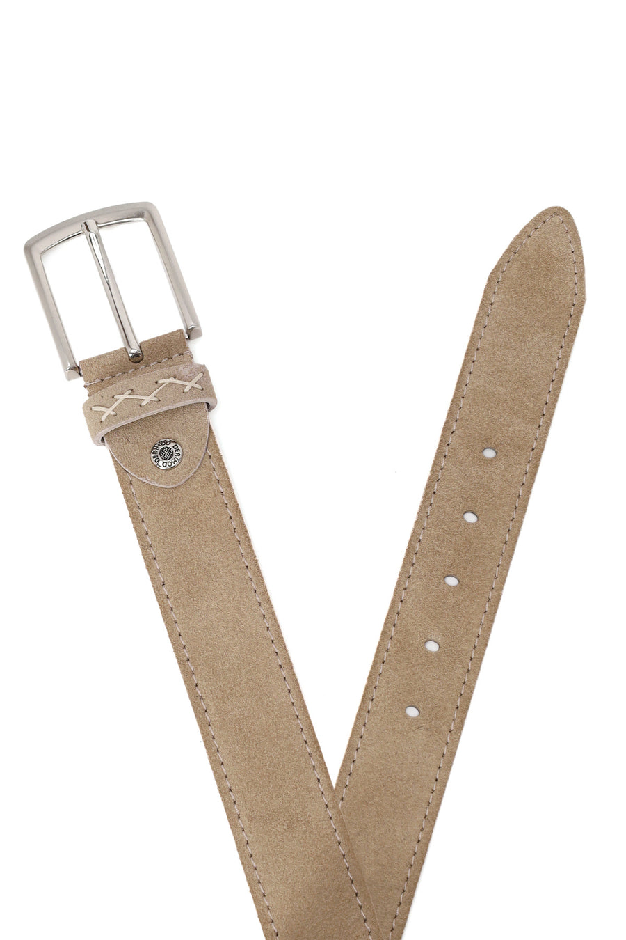 Male Beige Suede Belt