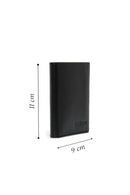 Men's Black Leather Card Holder | Derimod