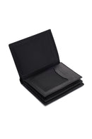 Men's Black Leather Wallet | Derimod