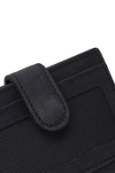 Men's Black Leather Cardholder | Derimod