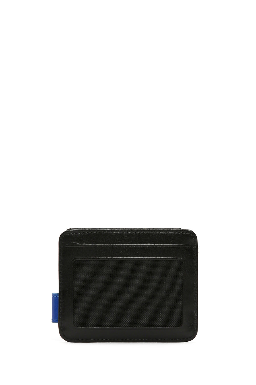 Men's Black Blue Leather Card Holder