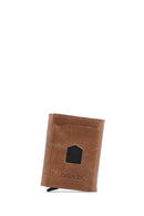 Men's Tan Leather Card Holder | Derimod