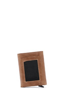 Men's Tan Leather Card Holder | Derimod