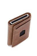 Men's Tan Leather Card Holder | Derimod