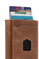 Men's Tan Leather Card Holder | Derimod