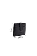 Men's Black Leather Card Holder | Derimod
