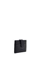 Men's Black Leather Card Holder | Derimod