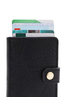 Men's Black Mechanism Wallet | Derimod
