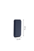 Men's Navy Leather Magnetic Wallet | Derimod
