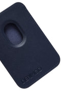 Men's Navy Leather Magnetic Wallet | Derimod