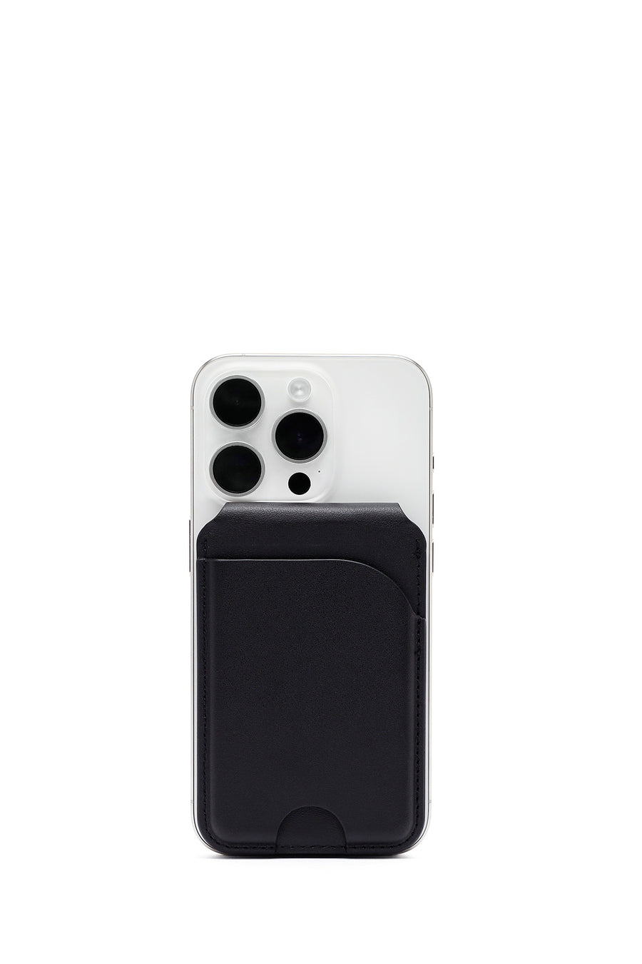 Men's Black Leather Magnetic Wallet