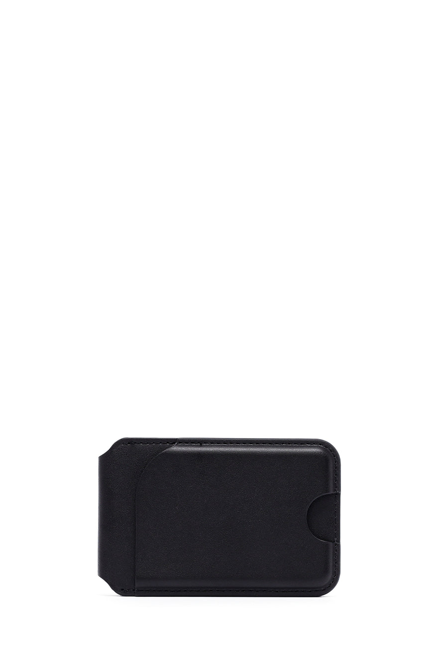 Men's Black Leather Magnetic Wallet