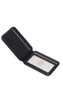 Men's Black Leather Magnetic Wallet | Derimod