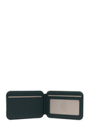 Male Green Leather Magnetic Wallet | Derimod