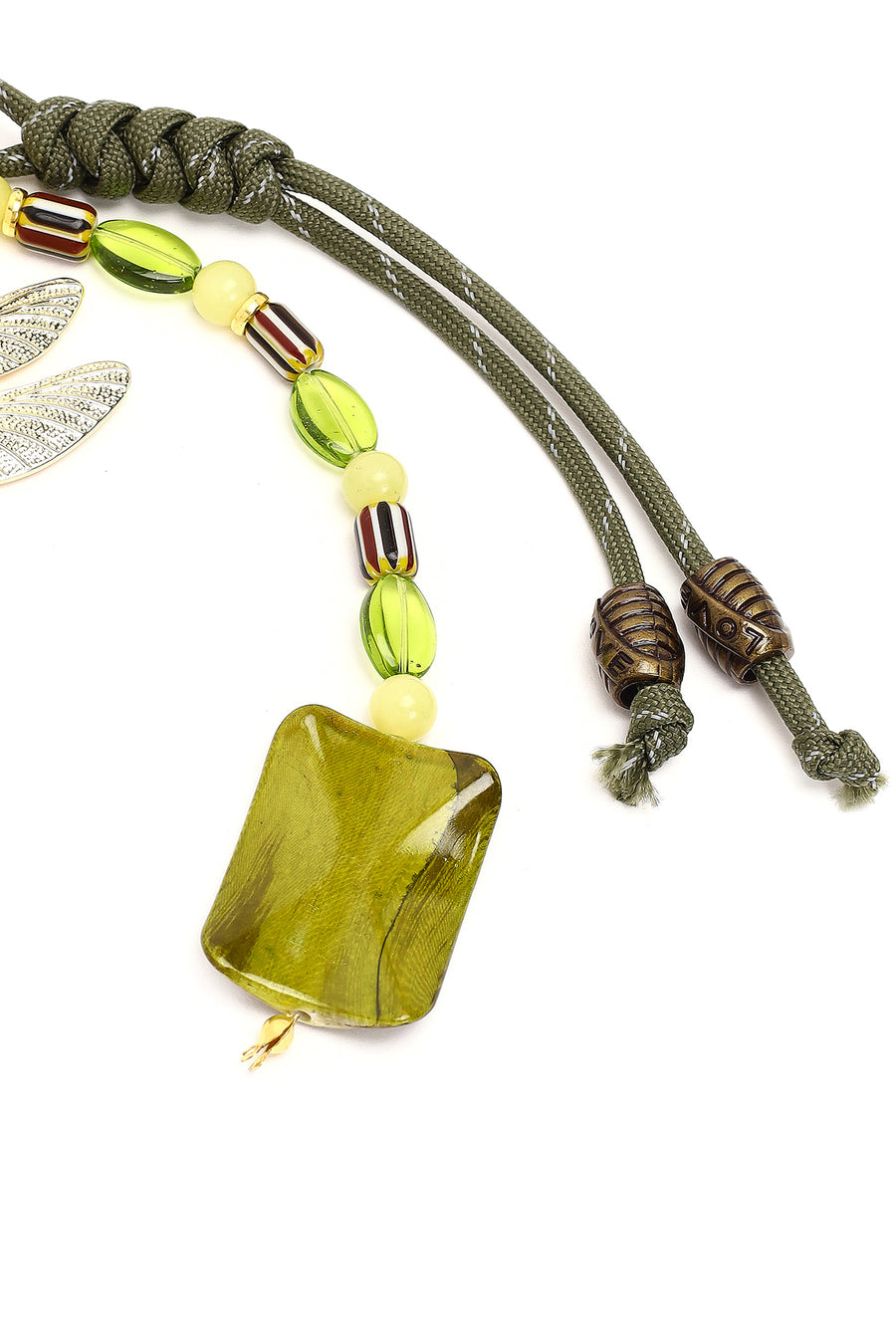 Women's Gold Beaded Charm