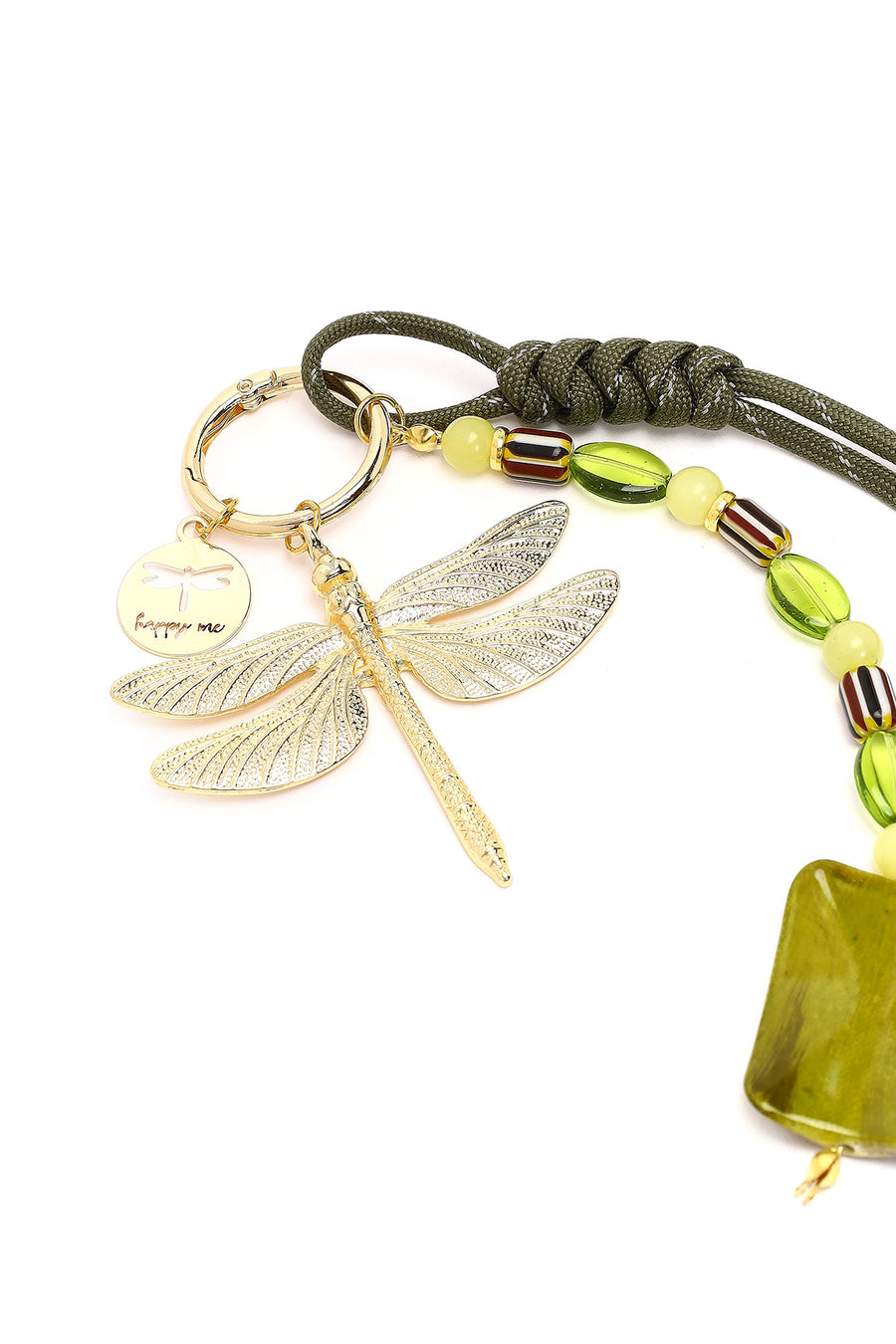 Women's Gold Beaded Charm