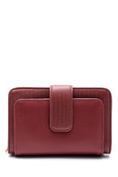 Women's Burgundy Wallet | Derimod
