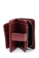 Women's Burgundy Wallet | Derimod