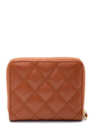 Women's Tan Quilted Wallet | Derimod