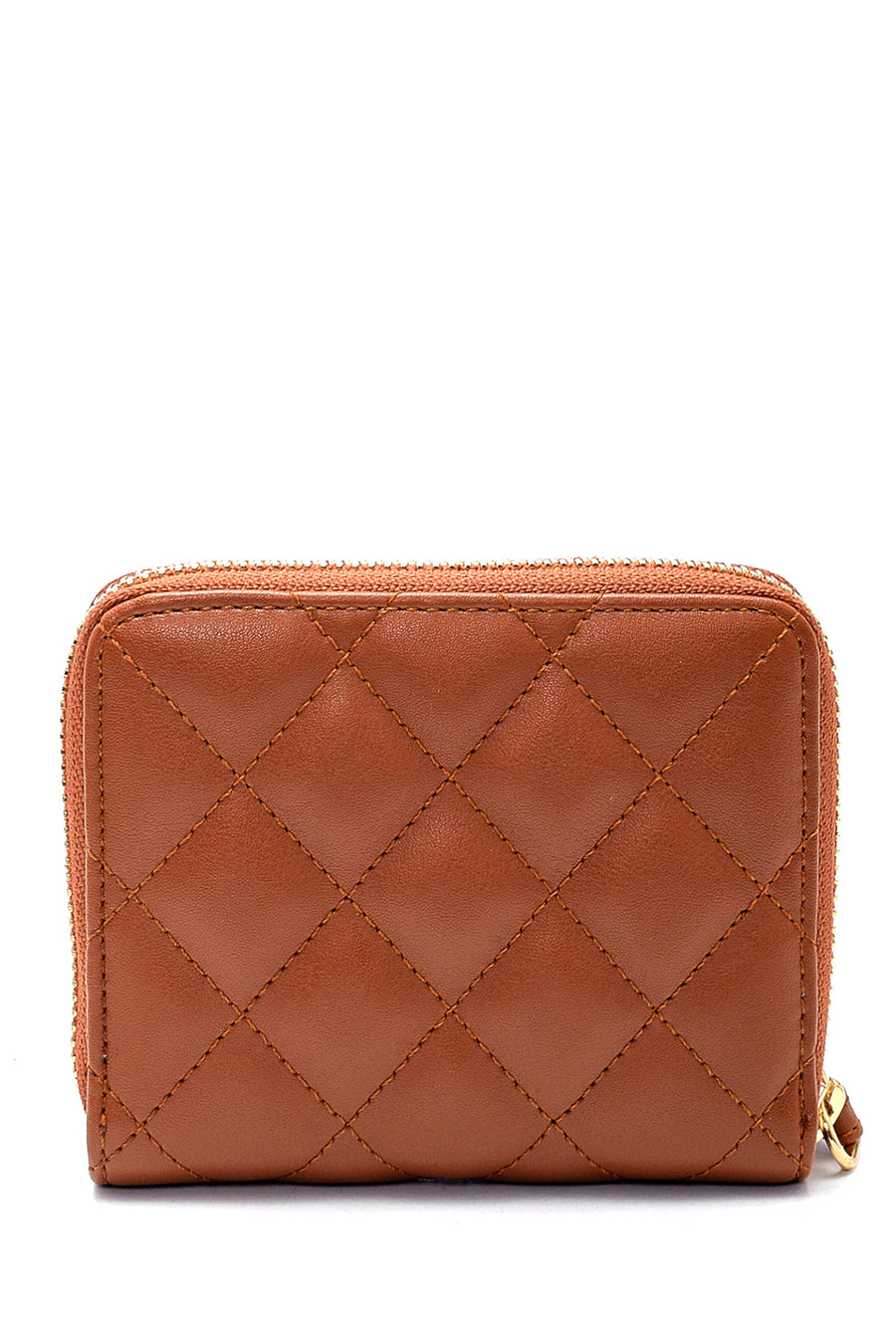 Women's Tan Quilted Wallet