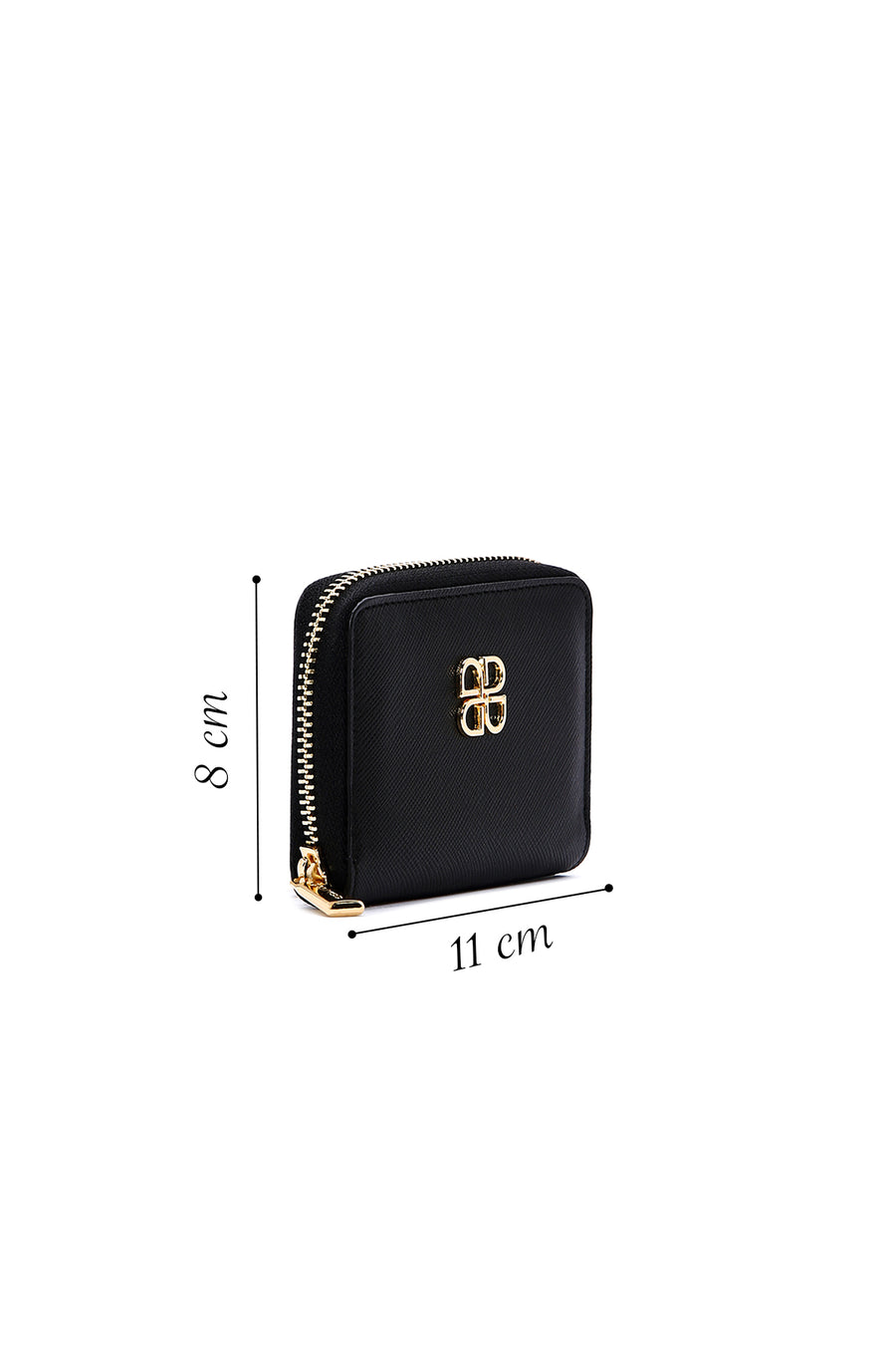 Women's Black Red Detailed Card Holder