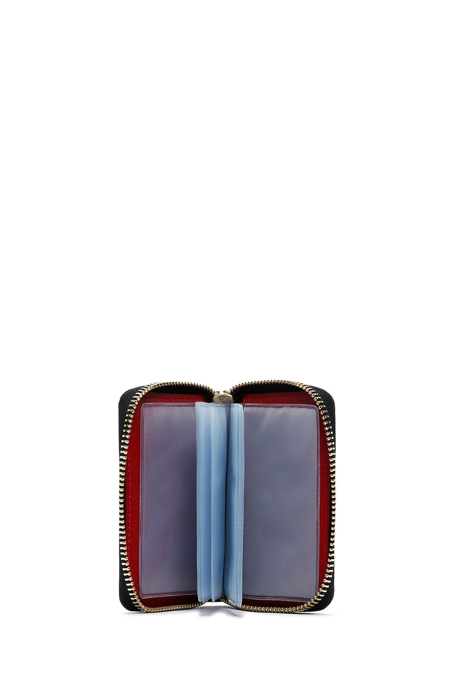 Women's Black Red Detailed Card Holder