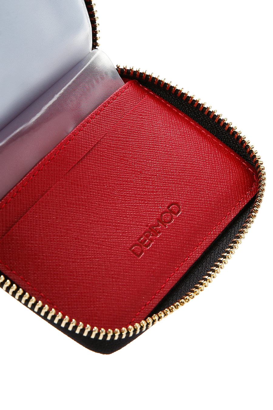 Women's Black Red Detailed Card Holder