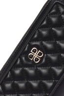Women's Black Quilted Wallet | Derimod