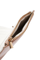 Women's Beige Patterned Wallet | Derimod