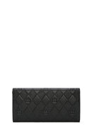 Women's Black Printed Wallet | Derimod