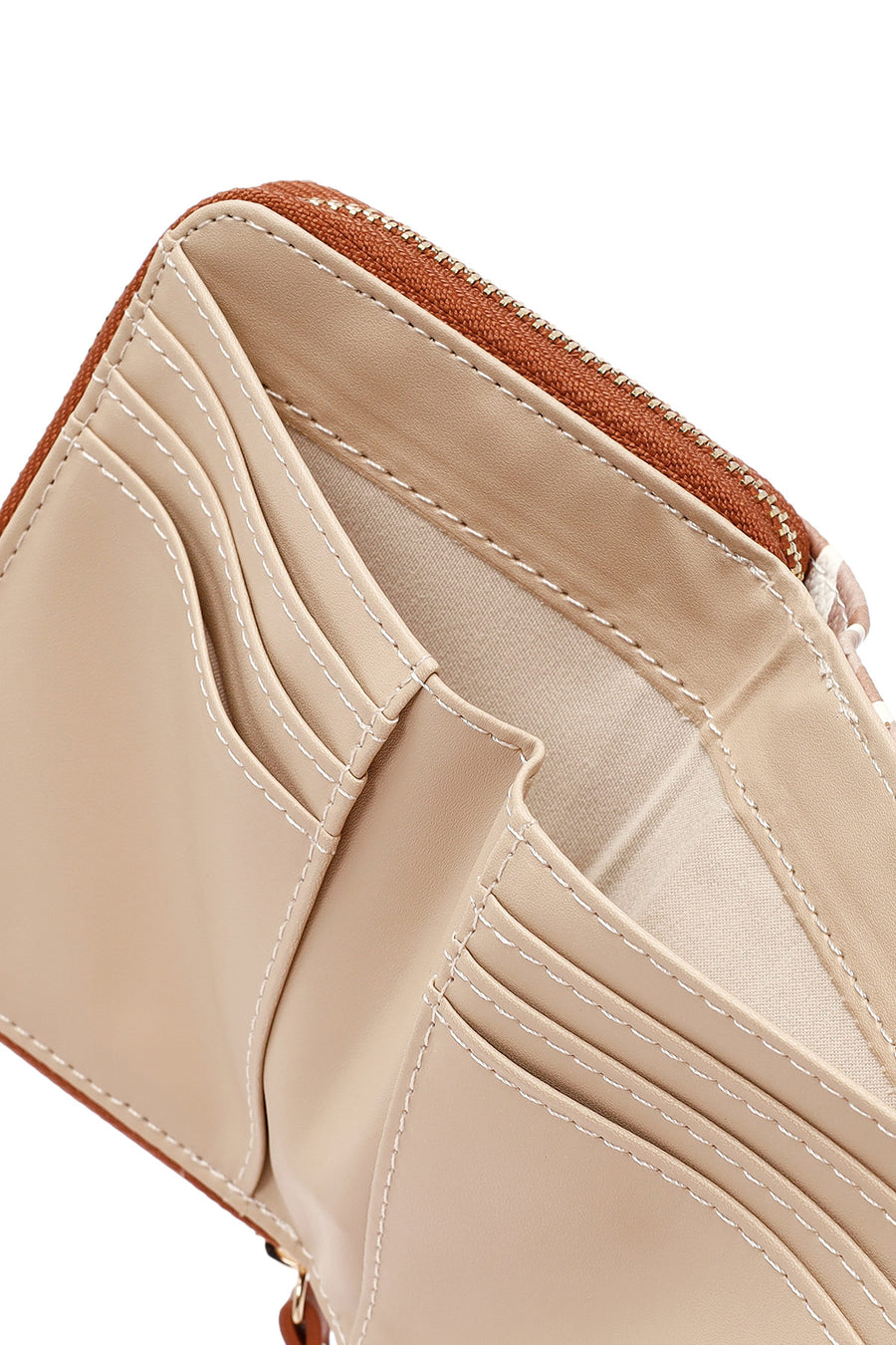 Woman Beige Printed Wallet