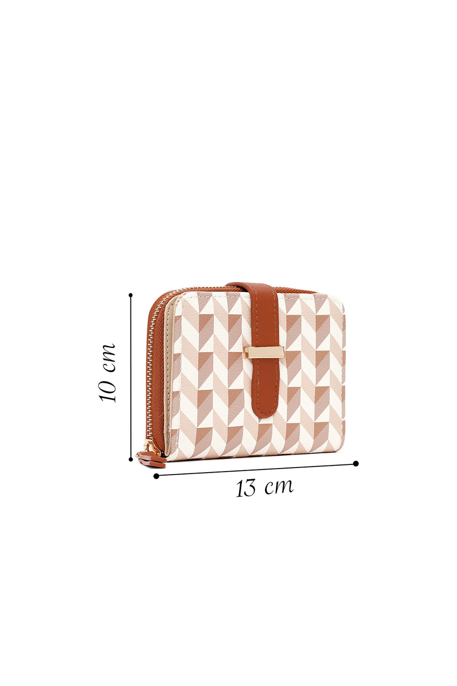 Woman Beige Printed Wallet