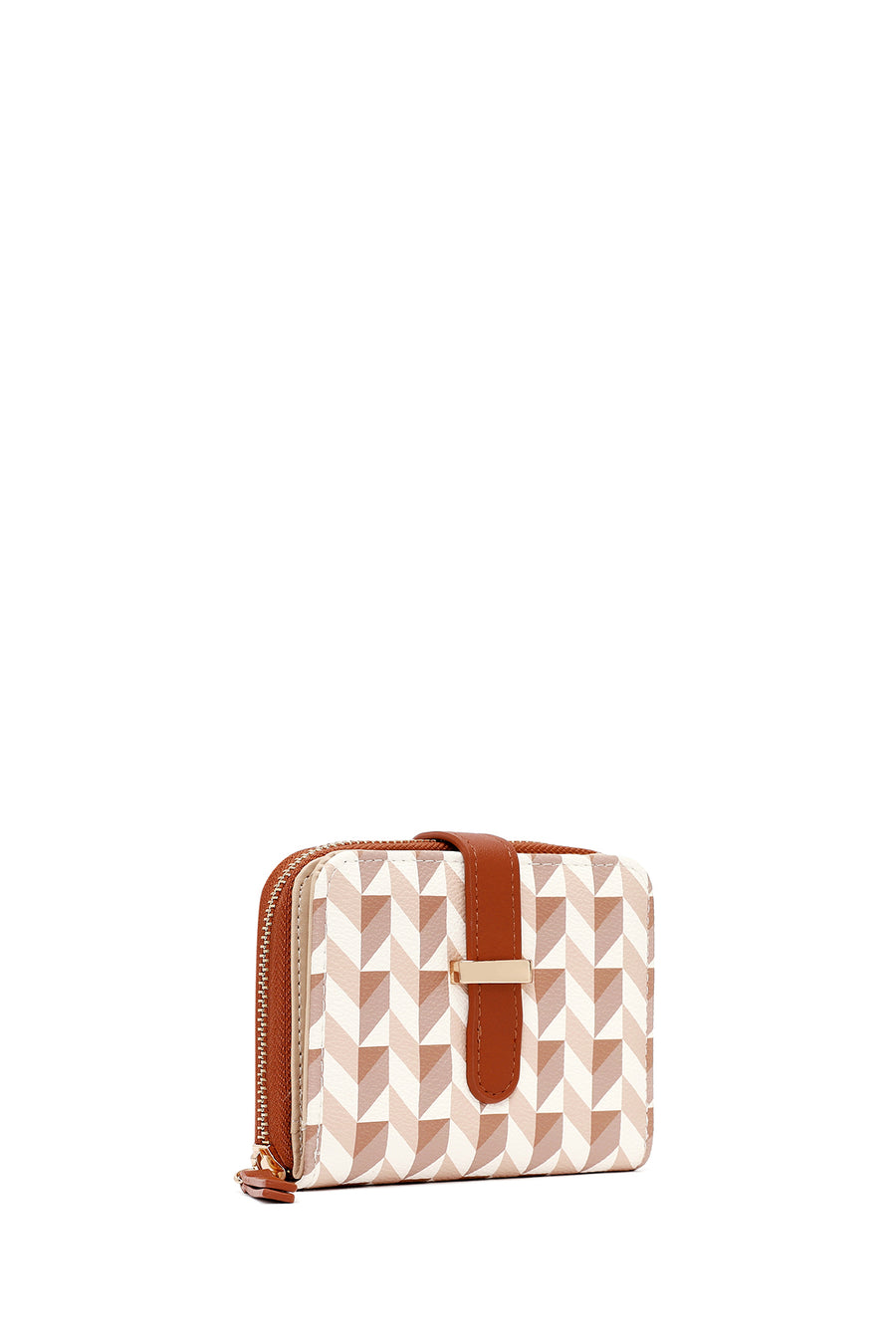 Woman Beige Printed Wallet