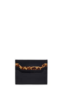 Woman Black Leopard Print Cardholder | Derimod