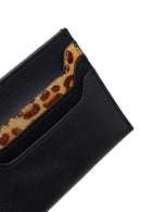 Woman Black Leopard Print Cardholder | Derimod