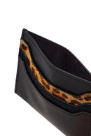Woman Black Leopard Print Cardholder | Derimod