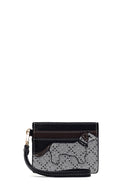 Women's Black Patterned Card Holder | Derimod